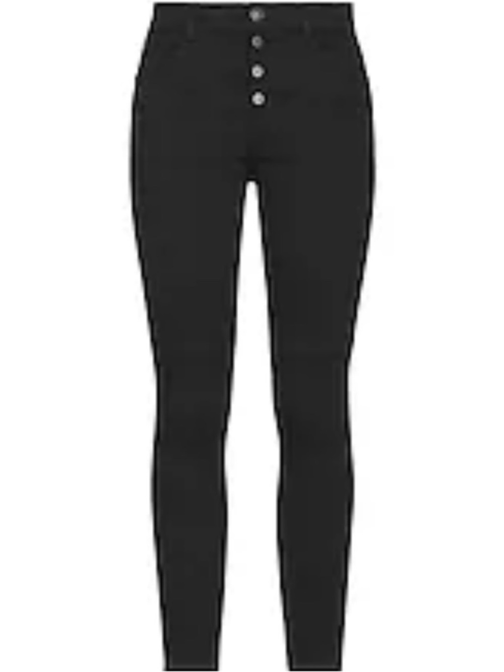T & Y High-Rise Button-Fly Women's Skinny Jeans in Black Junior 0 Rhinestone